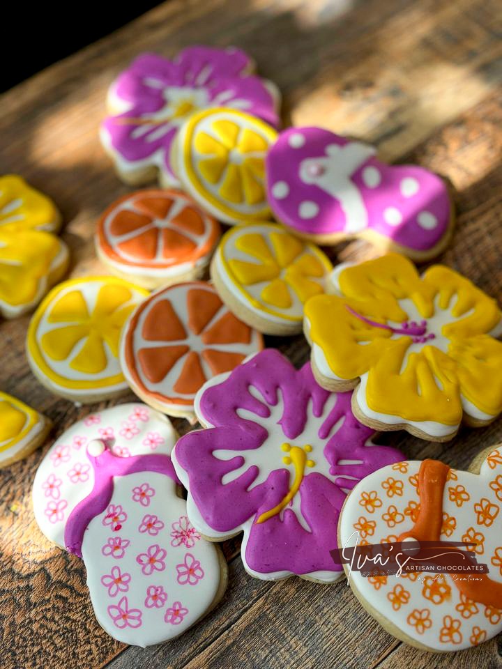 Summer exotic flowers - sugar cookies - Image 8