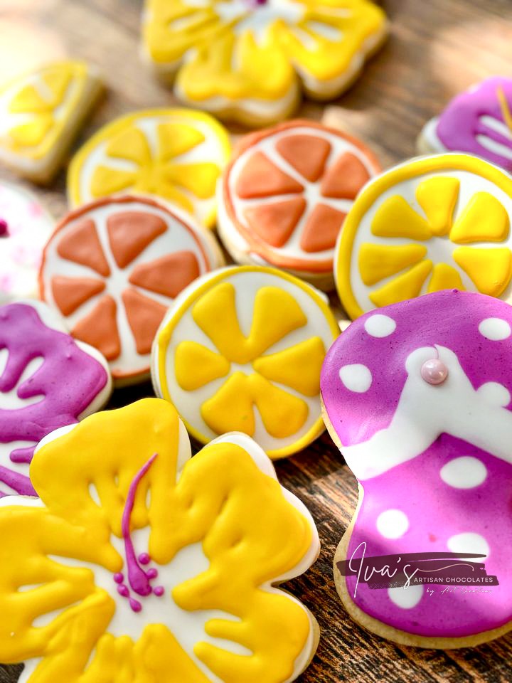 Summer exotic flowers - sugar cookies - Image 7