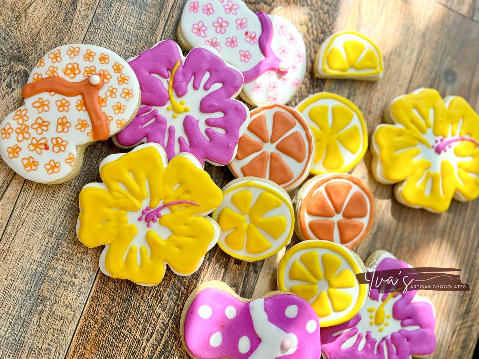 Summer exotic flowers - sugar cookies - Image 2