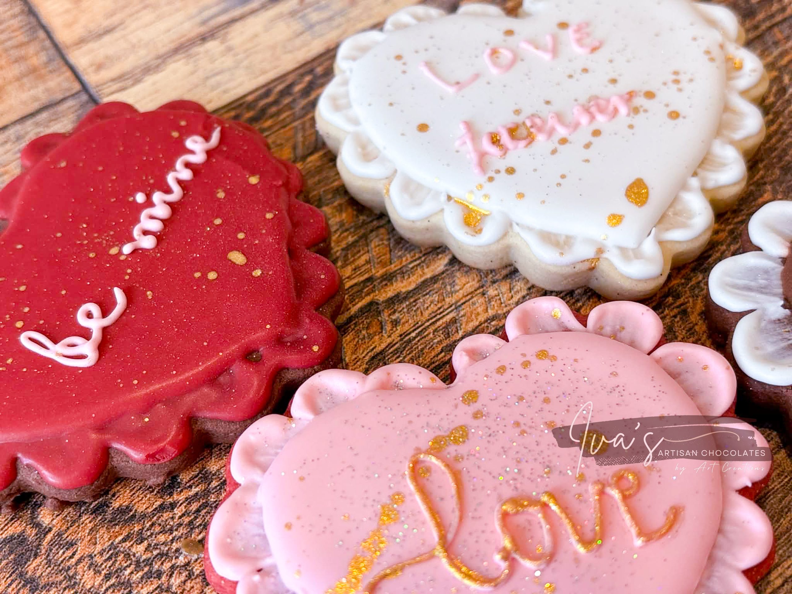 Pink Promise Hearts Sugar Cookies - Image 2