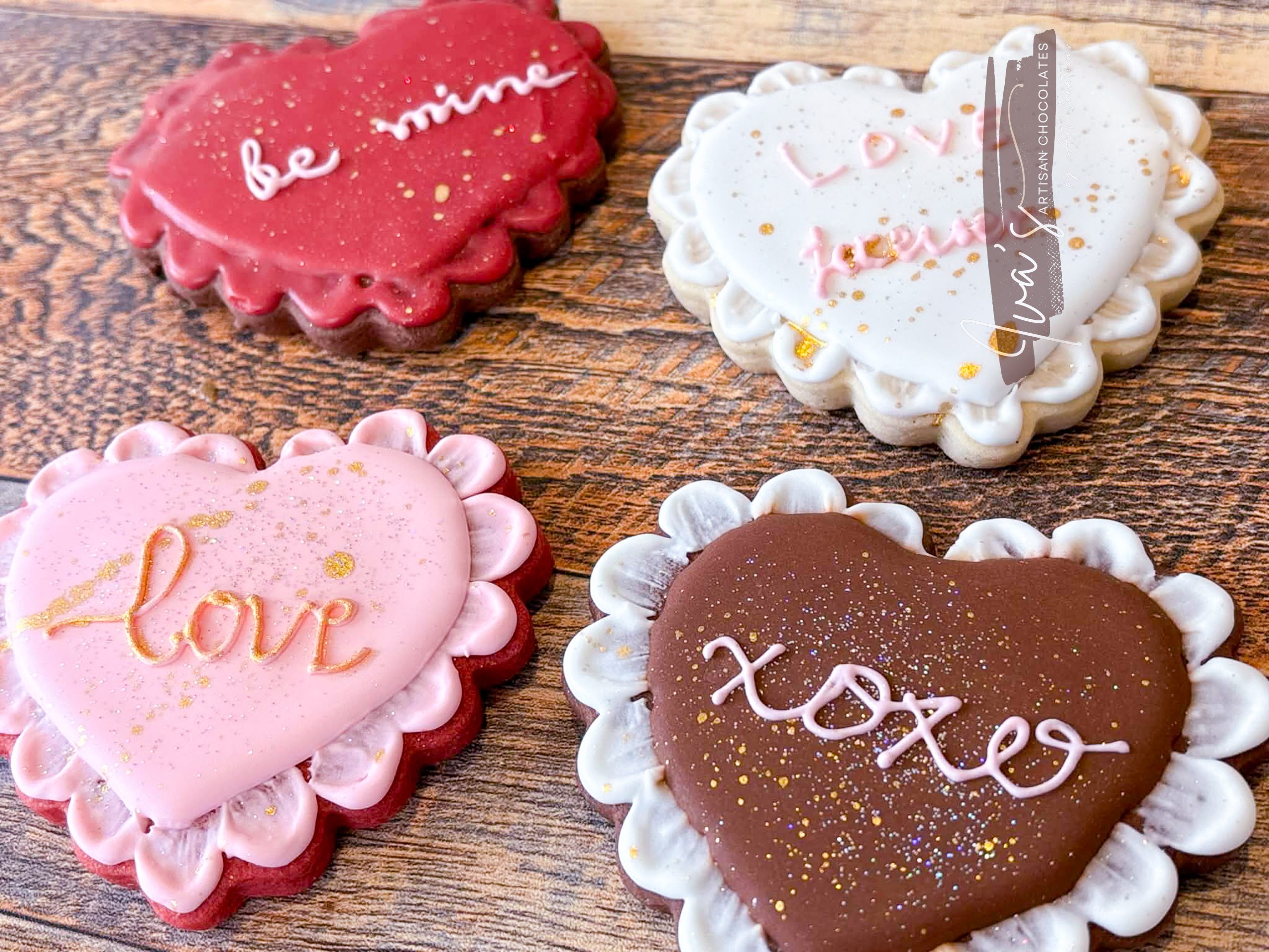 Pink Promise Hearts Sugar Cookies