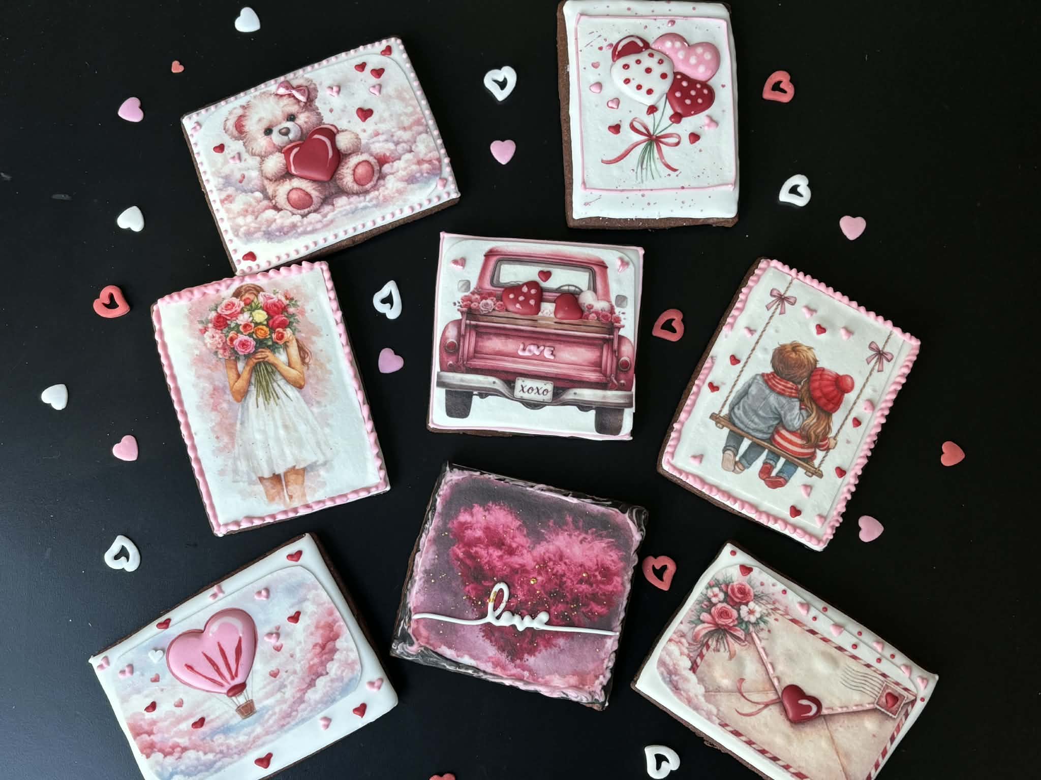 "Romance on Canvas" cookies set (5)